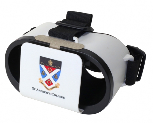 St. Andrews College branded Goggles VR headset